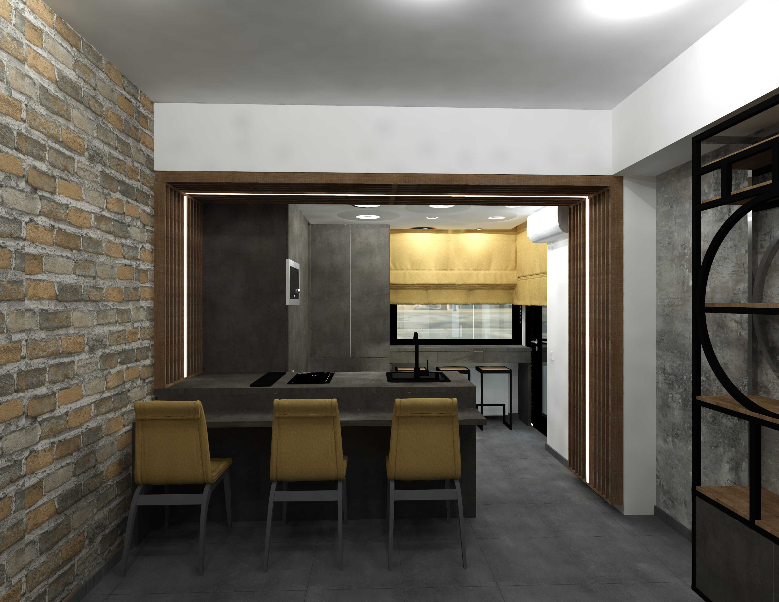 Design interior apartament stil industrial