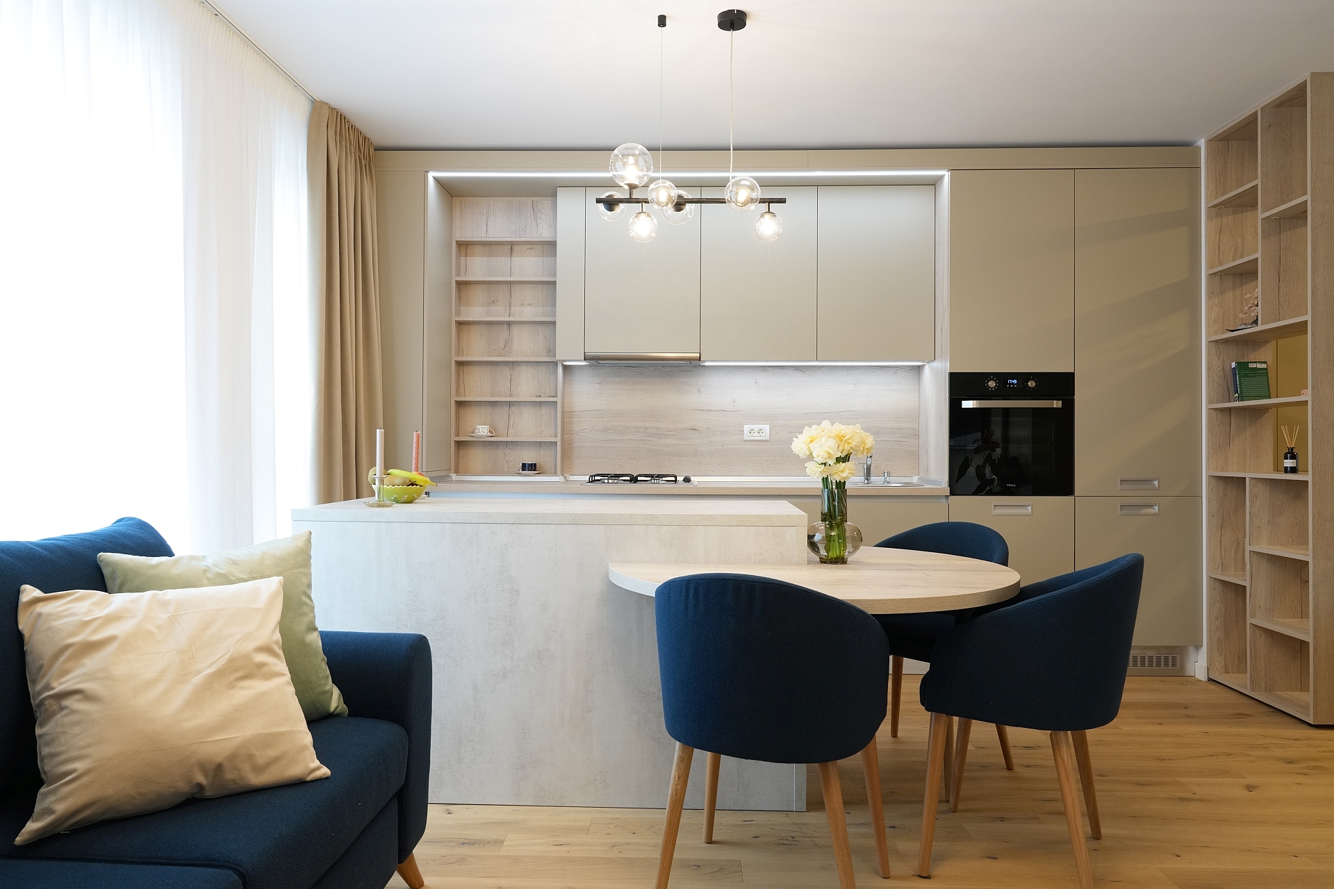 Mobilier bucatarie open space Trio Bridge